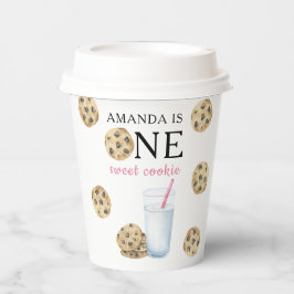 Vasos De Papel Primer cumpleaños de un dulce cocinero y Chica de 