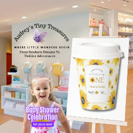 Vasos De Papel Primer cumpleaños del bebé - Nuestro pequeño giras