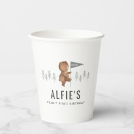 Vasos De Papel Primer cumpleaños del bosque de osos