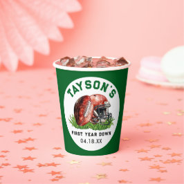 Vasos De Papel Primer cumpleaños del fútbol al primer año