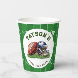 Vasos De Papel Primer cumpleaños del fútbol americano