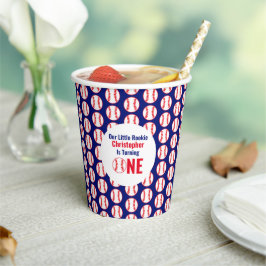 Vasos De Papel Primer cumpleaños del Pequeño Rookie Baseball