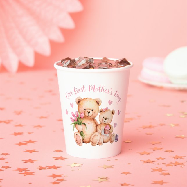 Vasos De Papel Primer Día de la Madre (in situ)