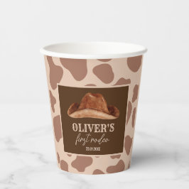 Vasos De Papel Primer Rodeo Occidental Wild West Cowboy Primer cu