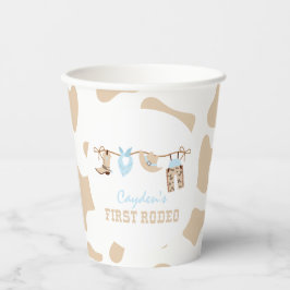 Vasos De Papel Primer Rodeo Vaquero Occidental Cumpleaños 1