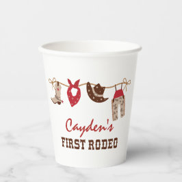 Vasos De Papel Primer Rodeo Western Vaquero Cumpleaños 1er