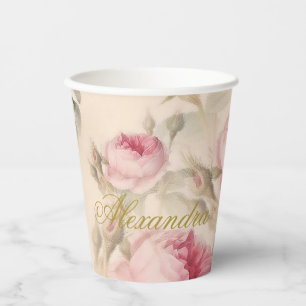 Vasos De Papel Primer Rosa de color de oro del Personalizado de l