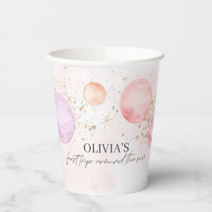 Vasos De Papel Primer viaje alrededor de las tazas de Fiestas de 