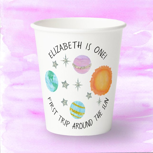 Vasos De Papel Primer viaje alrededor del cumpleaños del Chica Su (Subido por el creador)