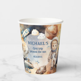 Vasos De Papel Primer viaje alrededor del espacio solar Primer cu