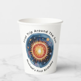 Vasos De Papel Primer viaje alrededor del Fiesta del primer cumpl