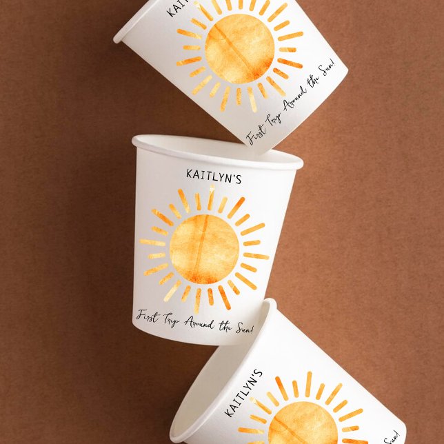 Vasos De Papel Primer viaje alrededor del primer cumpleaños del s (Subido por el creador)