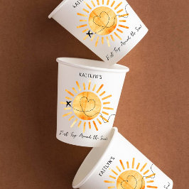 Vasos De Papel Primer viaje alrededor del primer cumpleaños del s