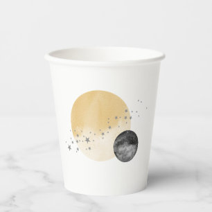 Vasos De Papel Primer Viaje Gris Alrededor Del Sol