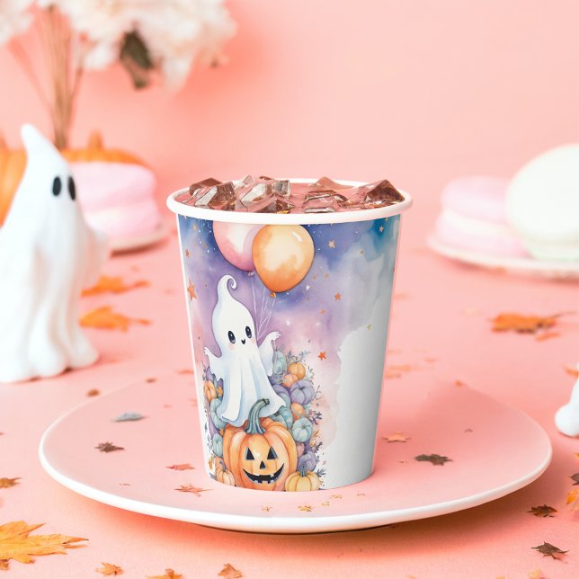 Vasos De Papel Primera celebración de Boo Day - Fantasma y calaba (Subido por el creador)