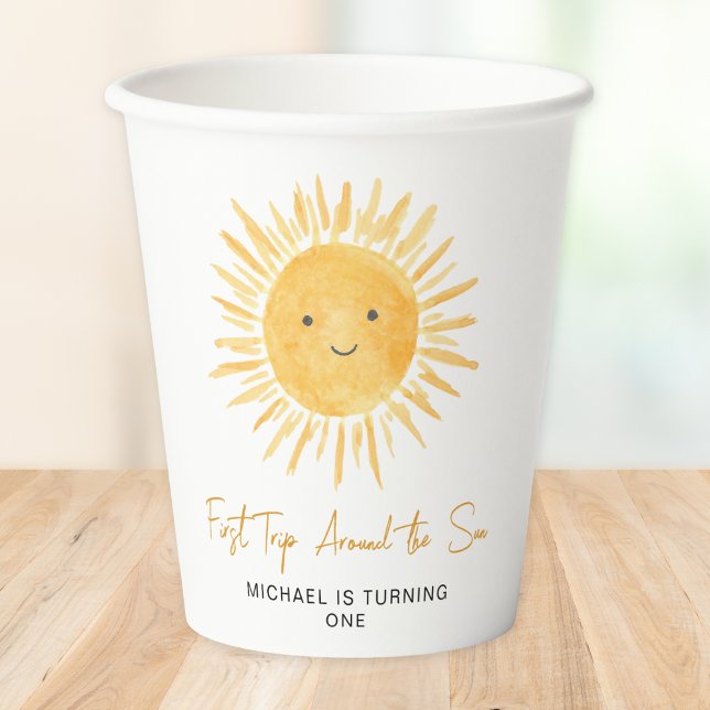 Vasos De Papel Primera Fiesta de Cumpleaños Alrededor Del Sol Par (Subido por el creador)