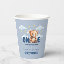 Primeras tazas de papel de cumpleaños