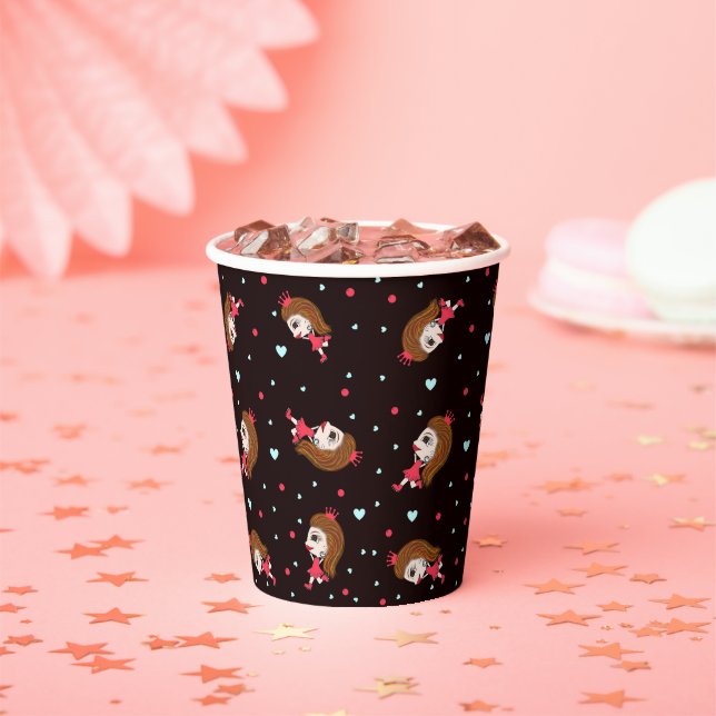 Vasos De Papel Princesa divertida (in situ)