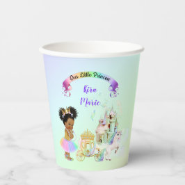 Vasos De Papel Princesa mágica del arco iris castillo carruaje un