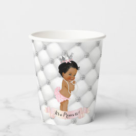Vasos De Papel Princesa Real Diamantes Rubor Rosa Plata