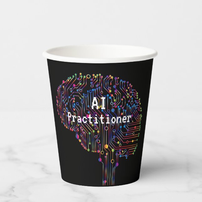 Vasos De Papel Profesional de la IA en la tecnología de inteligen (Anverso)