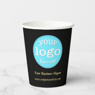 Vasos De Papel Profesional del logotipo del evento de la empresa 