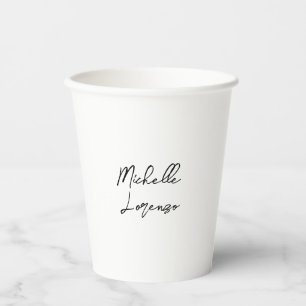 Vasos De Papel Profesional Moderno y sencillo nombre