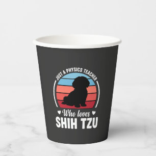 Vasos De Papel Profesor de Física Amante del Perro Shih Tzu