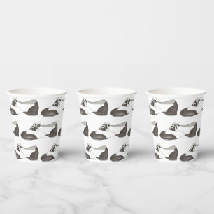 Vasos De Papel Profesora de danza de tazas de Oxford en blanco y