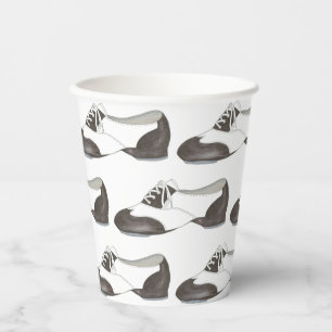 Vasos De Papel Profesora de danza de tazas de Oxford en blanco y 