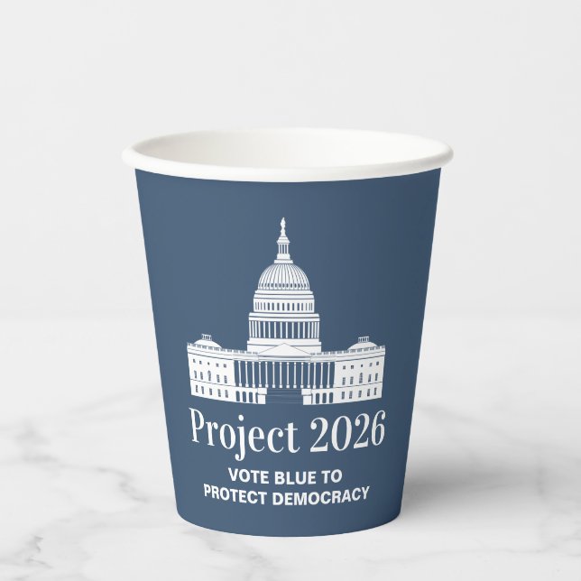 Vasos De Papel Project 2026 Vote for Democracy (Anverso)