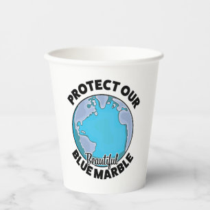 Vasos De Papel Protege Nuestro bello Mármol Azul