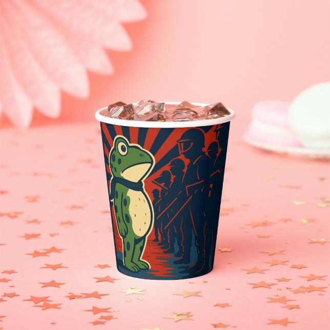 Vasos De Papel Protesta de la Rana de Portland (in situ)