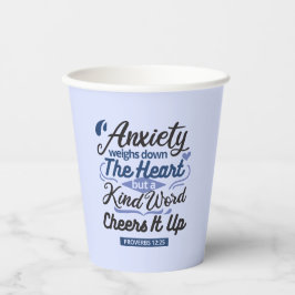 Vasos De Papel Proverbios 12:25 Versículo Bíblico – Arte de Palab
