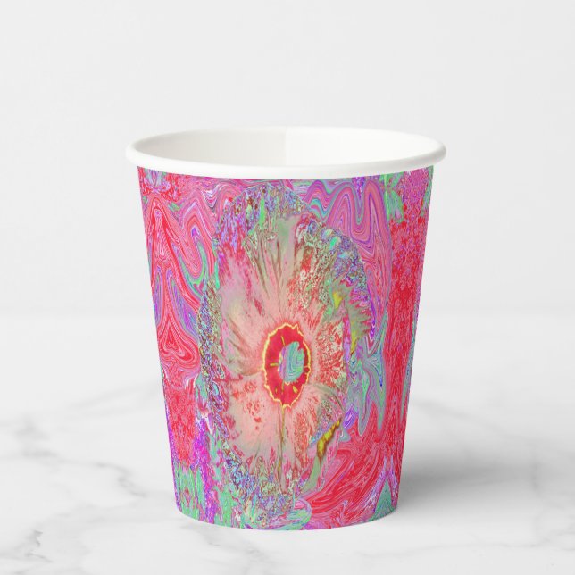 Vasos De Papel Psicodelia del arco iris retro (Izquierda)