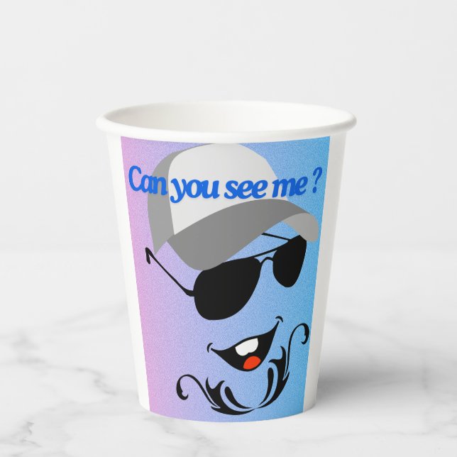 Vasos De Papel ¿Puedes Verme? (Anverso)