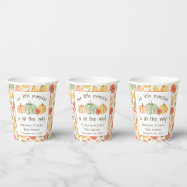 Vasos De Papel Pumpkin Gourd Autumn Baby Shower