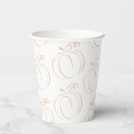 Vasos De Papel Pumpkin Terracotta Bohemian Earthy Baby Shower