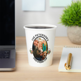 Vasos De Papel Pun de Pascua | Personalizado 2025 Family Photo Dy