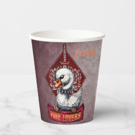 Vasos De Papel Punk Swan: El rebelde de plumas.