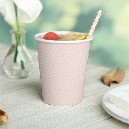 Vasos De Papel Punto de Polka Rosa Baby Shower Brunch