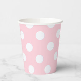 Vasos De Papel Punto de polka rosado Pastel
