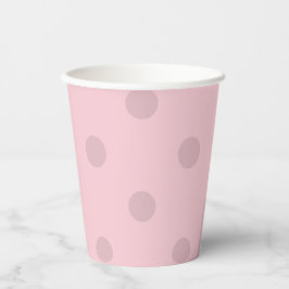 Vasos De Papel Punto Polka Rubor Rosa