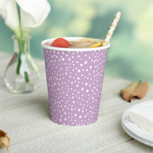 Vasos De Papel Puntos Dalmatianos Lilac, Puntos Dalmatianos, Dota