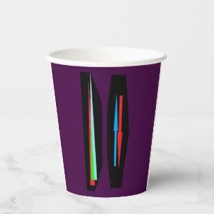 Vasos De Papel Puntos de Arte Moderno y flechas sobre fantasma mo