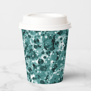 Vasos De Papel Puntos de celebración 11-VERDE AZULADOS CUPS FIEST