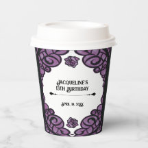 Purple and Black Gated Rose Princess Birthday 