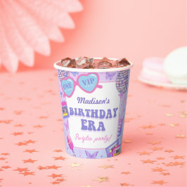 Vasos De Papel Purple Disco En Mi Cumpleaños Era