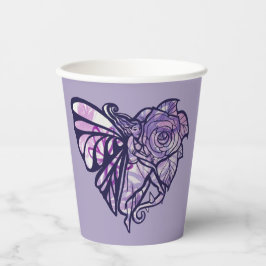 Vasos De Papel Purple Fairy Garden Rosa Fe Gardening Heart