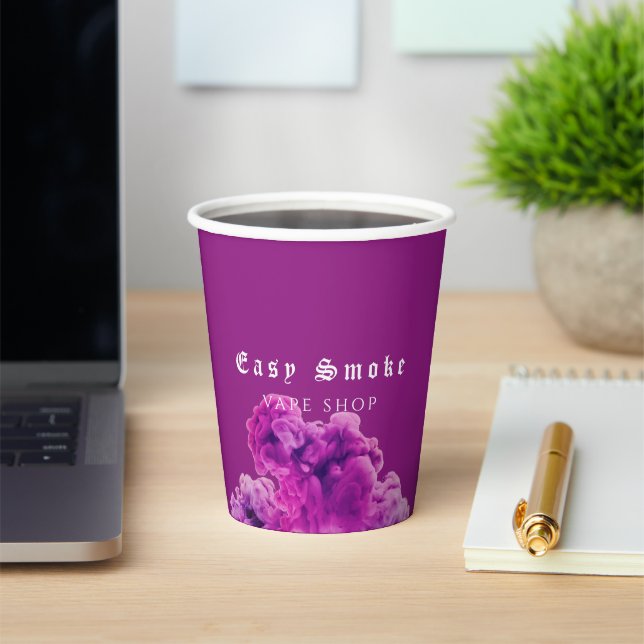 Vasos De Papel Purple Smoke Vape Shop (in situ)